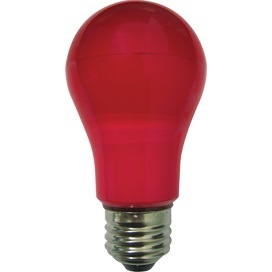  Светодиодная цветная лампа E27  8W 220V A55 шар красный, матовая колба K7CR80ELY Ecola