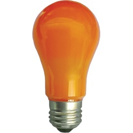  Светодиодная цветная лампа E27  8W 220V A55 шар желтый, матовая колба K7CY80ELY Ecola