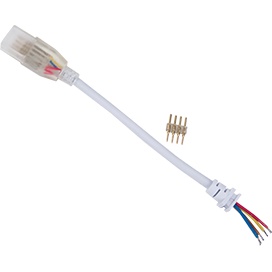 Кабель Ecola LED strip 220V connector RGB 150мм с муфтой и разъемом IP68 для ленты RGB 14x7 SCJM14ESB