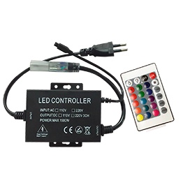 Контролер Ecola LED strip 220V RGB IR controller (IP20) 1500W 6.6A для ленты 220V 16x8 IP68 с инфракрасным пультом CRS615ESB