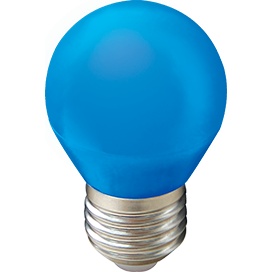 Светодиодная лампа Ecola globe   LED color  5W G45 220V E27 Blue шар Синий матовая колба 77x45 K7CB50ELB