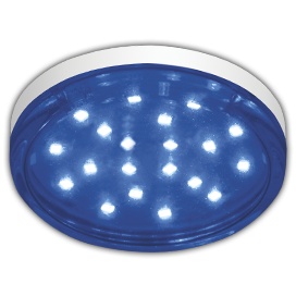 Светодиодная лампа Ecola GX53   LED color  4.4W Tablet 220V Blue Синий (насыщенный цвет) прозрачное стекло 27x74 T5TB44ELC
