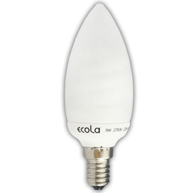 Светодиодная лампа Ecola candle  9W EIC/M 220V E14 6400K свеча 108x38 УВВ C4SD09ECC