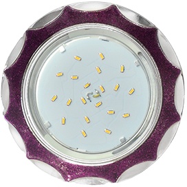 Встраиваемый светильник Ecola GX53 H4 DL3902 Фиолетовый блеск/хром FP53STECB
