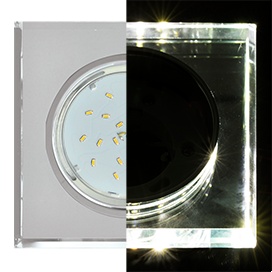 Встраиваемый светильник Ecola GX53 H4 LD5311 Glass Хром-хром зеркальный SM53SNECH