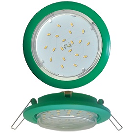 Встраиваемый светильник Ecola GX53 5355 Зеленый FN5355ECD