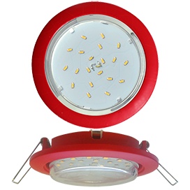 Встраиваемый светильник Ecola GX53 5355 Красный FR5355ECD