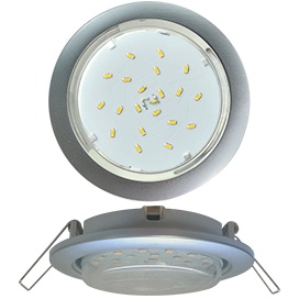Встраиваемый светильник Ecola GX53 5355 Серебро FS5355ECD