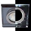 Встраиваемый светильник Ecola MR16 LD1651 GU5.3 Glass Черный/Черный хром SB1651EFF