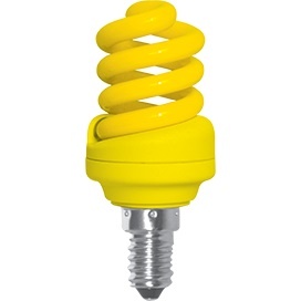  Энергосберегающая цветная лампа E14  12W 220V Spiral Color желтый Z4CY12ECB Ecola