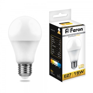 Лампа светодиодная Feron 25628 LB-94 Шар E27 15W 2700K 