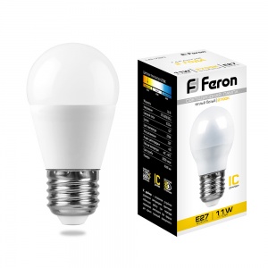  Лампа светодиодная Feron LB-750 Шарик E27 11W 2700K 25949 