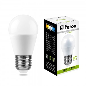  Лампа светодиодная Feron LB-750 Шарик E27 11W 4000K 25950 