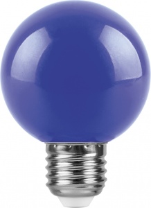  Лампа светодиодная Feron LB-371 Шар E27 3W синий 25906 