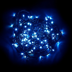 Светодиодная гирлянда Feron CL08 линейная 60м + 3м 230V синий c питанием от сети 32319