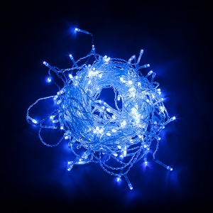 Светодиодная гирлянда Feron CL23 бахрома 5.3м*0.7м + 3м 230V синий c питанием от сети 32350