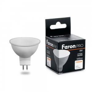 Светодиодная лампа Feron PRO LB-1608 MR16 G5.3 8W 2700K 38089