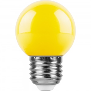 Светодиодная лампа Feron LB-37 Шарик E27 1W желтый 25879