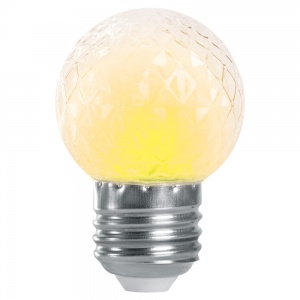 Светодиодная лампа-строб Feron LB-377 Шарик прозрачный E27 1W 2700K 38208