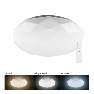 Светодиодный светильник Feron AL5200 тарелка управляемый накладной 36W 3000К-6500K белый 29635