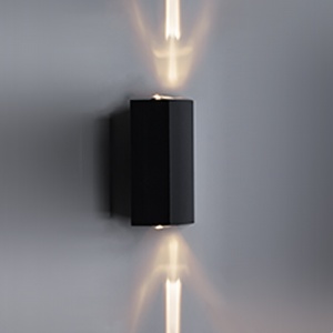  Настенный светодиодный светильник Italline 2x3W 3000K 10° IP54 IT01-A150/2 black