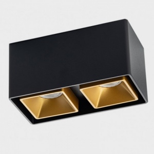 Точечный накладной светильник Italline Fashion FX2 black + Fashion FXR gold - 2шт.
