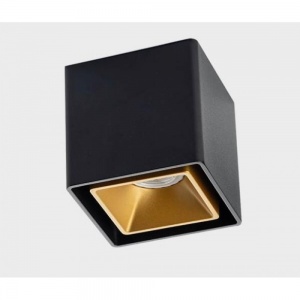 Точечный накладной светильник Italline Fashion FX1 black + Fashion FXR gold