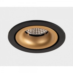 Точечный встраиваемый светодиодный светильник Italline 12W 3000K IT02-008 black + IT02-008 ring gold