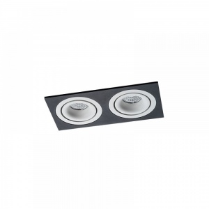 Точечный встраиваемый светодиодный светильник Italline 24W 3000K IT02-008 white - 2шт. + IT02-QRS2 black