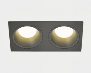 Встраиваемый светодиодный светильник Italline 20W IT08-8013 black 3000K 2 шт + IT08-8015 black