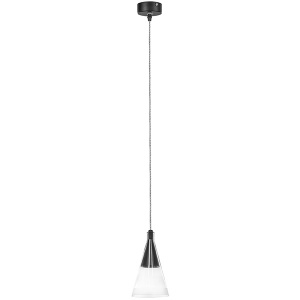 Светильник подвесной Lightstar Cone 757017 1х40W GU10 Черный Матовый/Прозрачно-Матовый 
