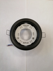 Встраиваемый светильник Odeon GX53 черный матовый FBN53H4