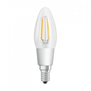 Светодиодная филаментная лампа Osram FIL    PCL  B40 DIM     4,5W/827 230V CL     E14   470lm свеча прозрачная 4058075816992