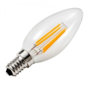 Светодиодная филаментная лампа Osram FIL LSCL B75 6W/827   230V CL     E14  850lm свеча прозрачная 4058075217805