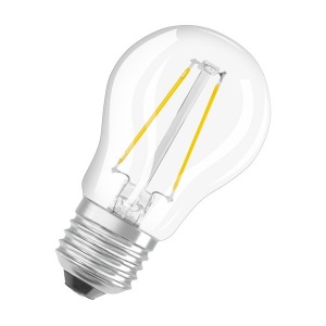 Светодиодная филаментная лампа Osram FIL PCL P25     2,5W/827 230V CL   E27  250lm  FS1 шарик 4058075287983