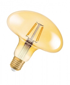 Светодиодная филаментная лампа Osram Vintage 1906 LED CL MUSHROOM  FIL GOLD 40  4,5W/824 E27 120x120мм 4058075092051