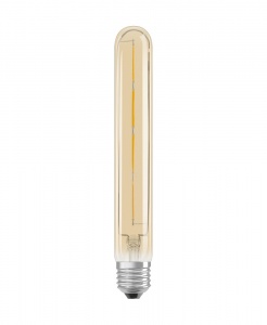 Светодиодная филаментная лампа Osram  Vintage 1906 LED CL Tubular  FIL GOLD 35  4  W/824 E27 204x29мм - циллиндр 4058075808188
