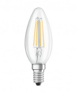 Светодиодная лампа Osram LED SUPERSTAR+ CL B FIL CL 40 dim 3.4W/940 E14 Ra90 470lm свеча 4058075602755