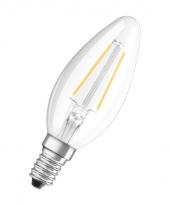 Светодиодная лампа Osram LSCL B25 DIM     2.8W/827   230V   CL  FIL    E14  250lm свеча 4058075436824