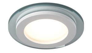  Светильник светодиодный потолочный встраиваемый Серия P Белый Сталь/Стекло Нейтральный белый (4000-4500K) 6Вт IP20 круг  001809