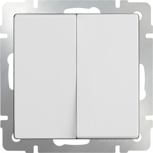  Выключатель двухклавишный проходной (белый) Werkel W1122001