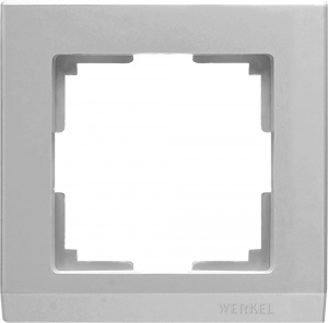  Рамка на 1 пост (серебряный) Werkel W0011806