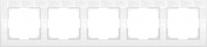  Рамка на 5 постов  (белый) Werkel WL05-Frame-05-white 4690389059391