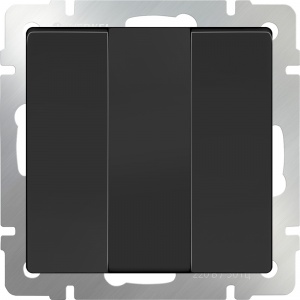  Выключатель трехклавишный  (черный матовый) Werkel W1130008